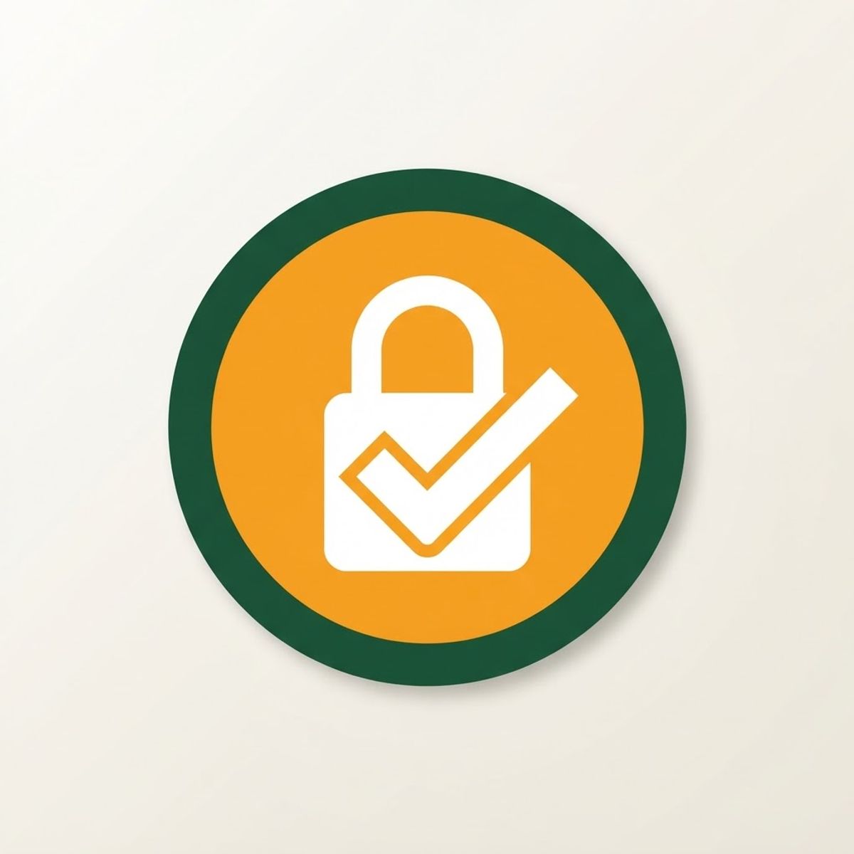 Badge de contrôle avec cadenas