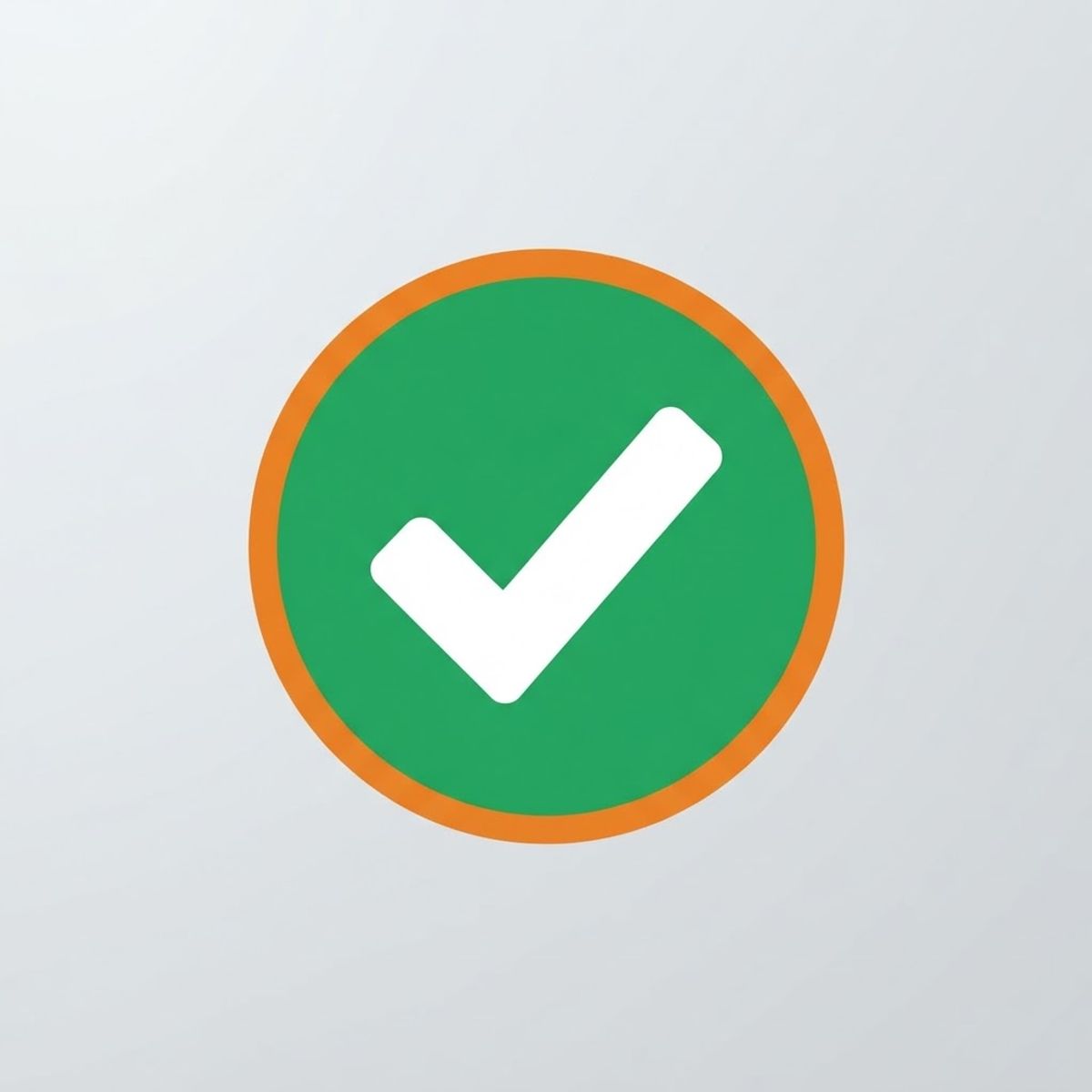 Coche de validation dans un emblème
