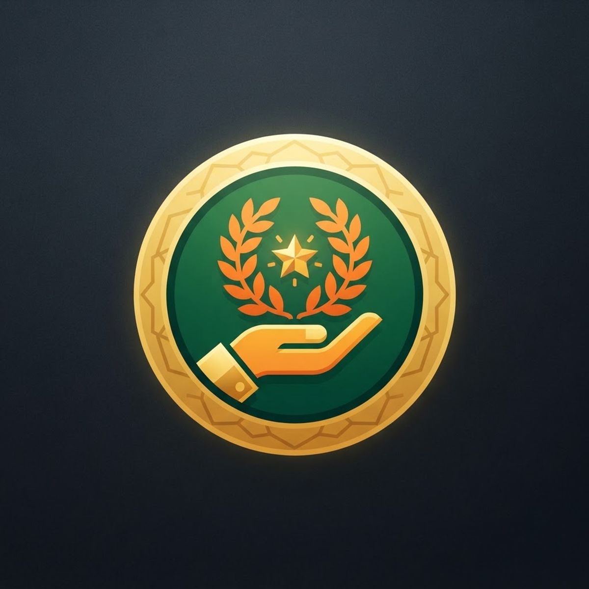 Médaille symbolisant la confiance